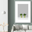 Arguing Broccolis by Anders Wasser on GIANT ART - gray photo illustration