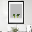 Arguing Broccolis by Anders Wasser on GIANT ART - gray photo illustration