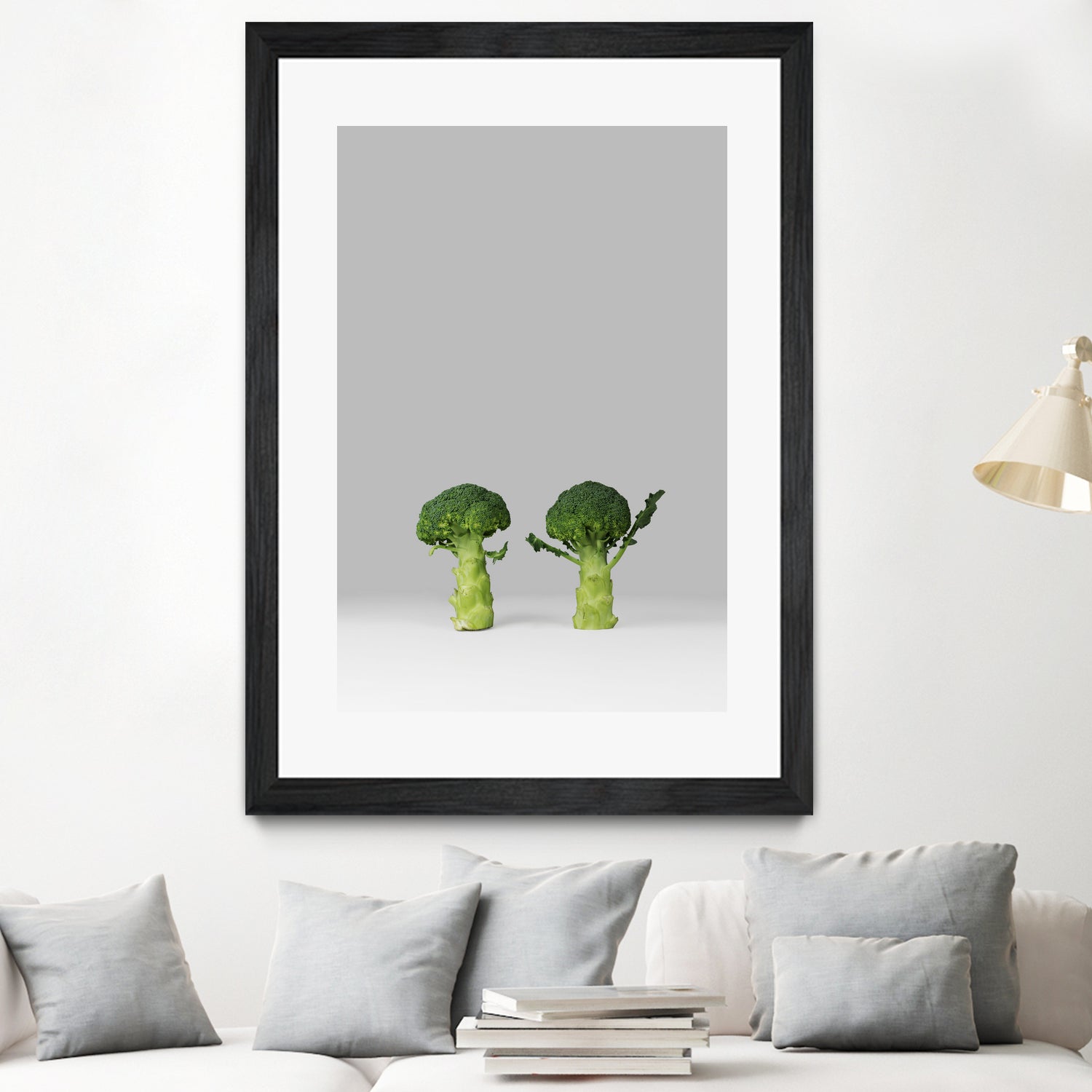 Arguing Broccolis by Anders Wasser on GIANT ART - gray photo illustration