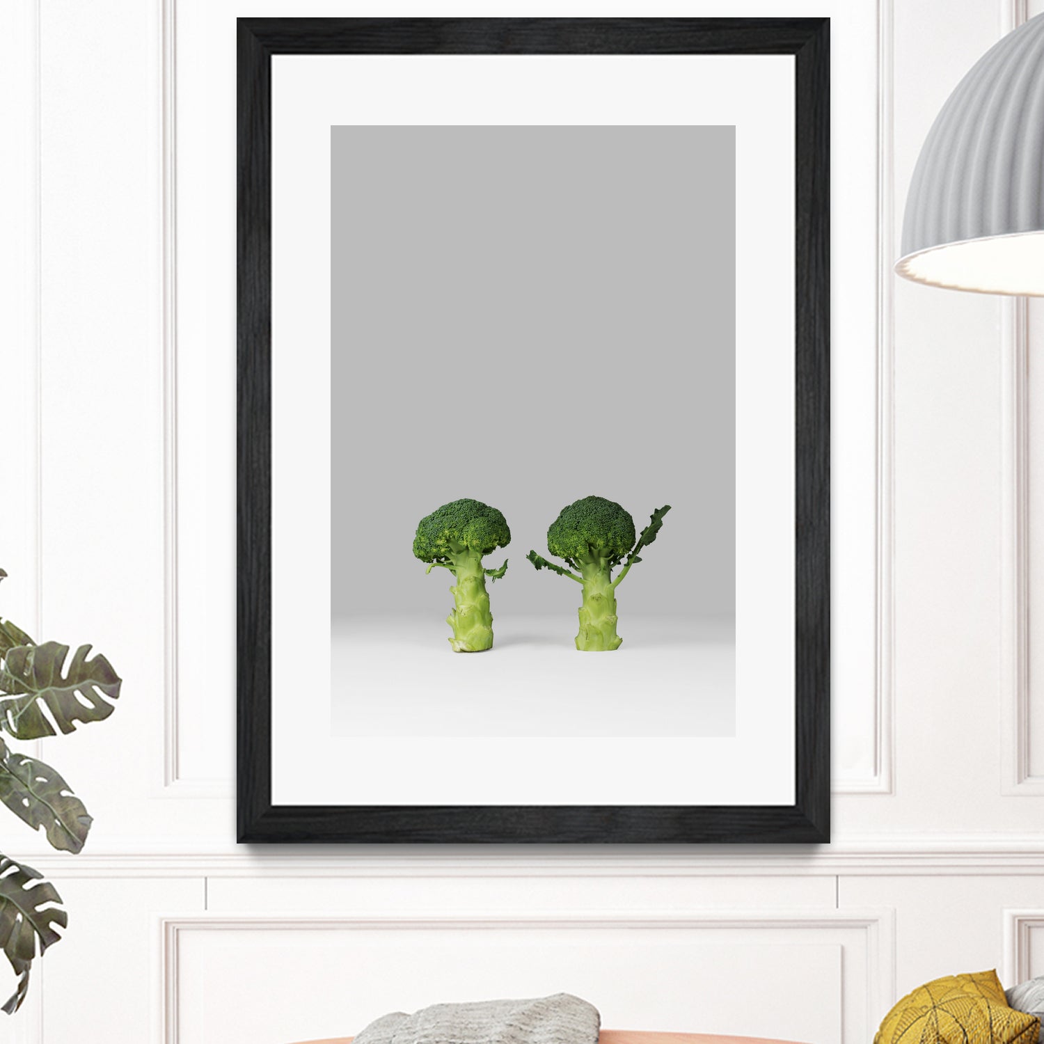 Arguing Broccolis by Anders Wasser on GIANT ART - gray photo illustration