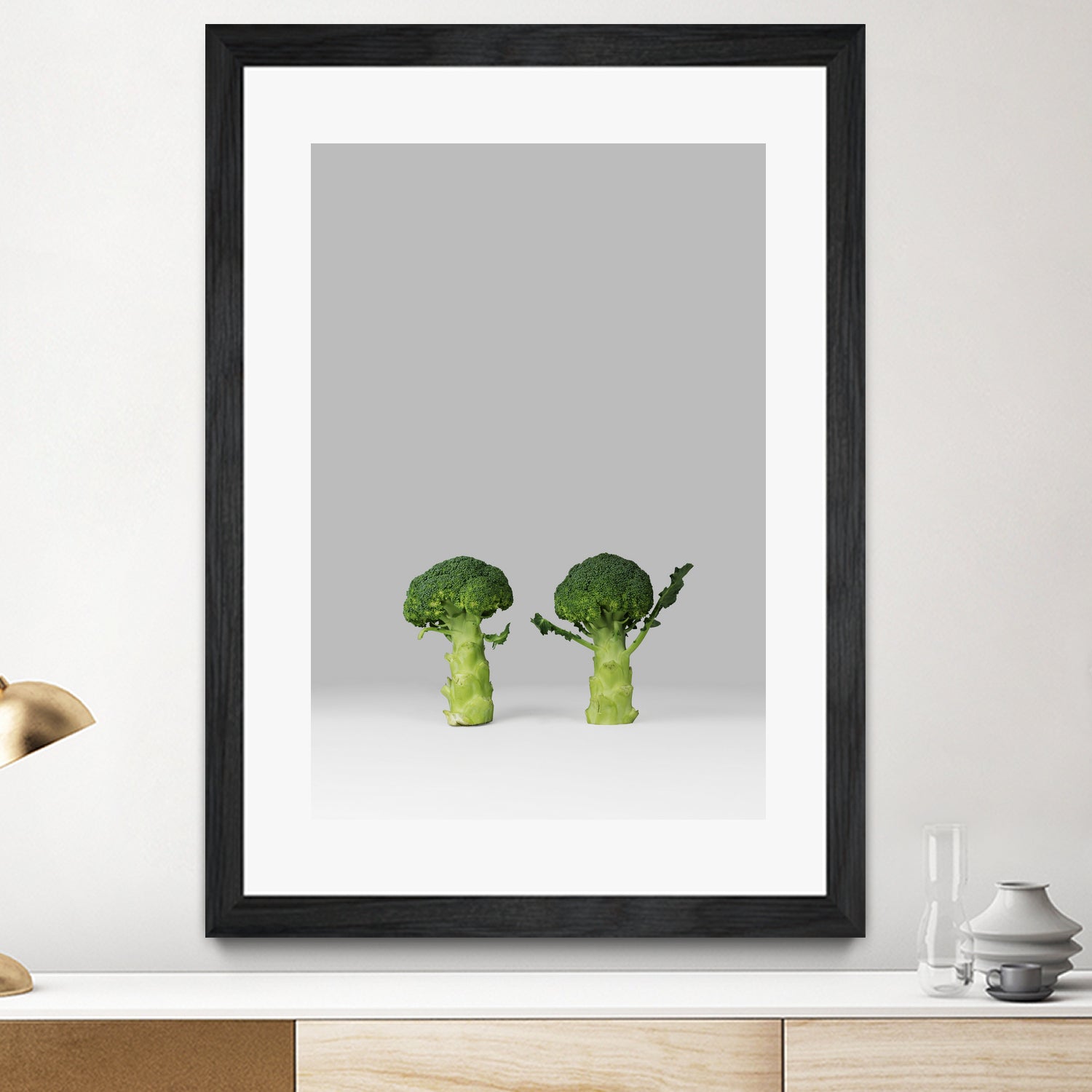 Arguing Broccolis by Anders Wasser on GIANT ART - gray photo illustration