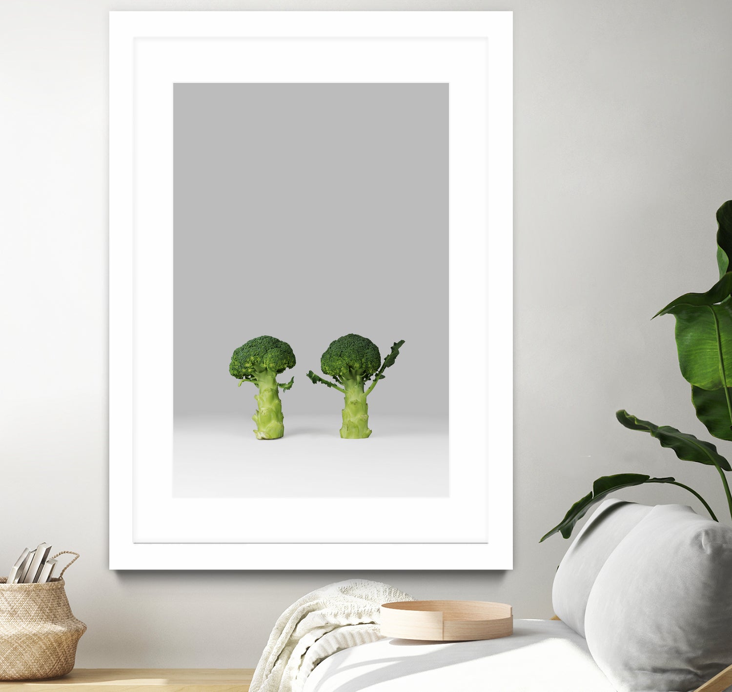 Arguing Broccolis by Anders Wasser on GIANT ART - gray photo illustration