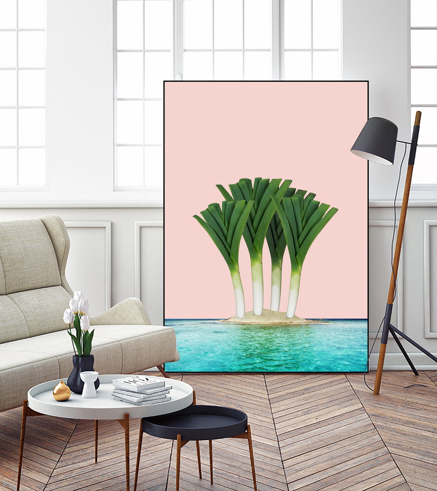 Palm Beach by Anders Wasser on GIANT ART - pink photo illustration