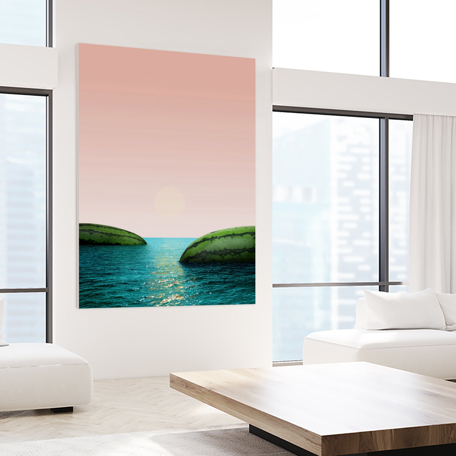 Melon Shore by Anders Wasser on GIANT ART - pink photo illustration