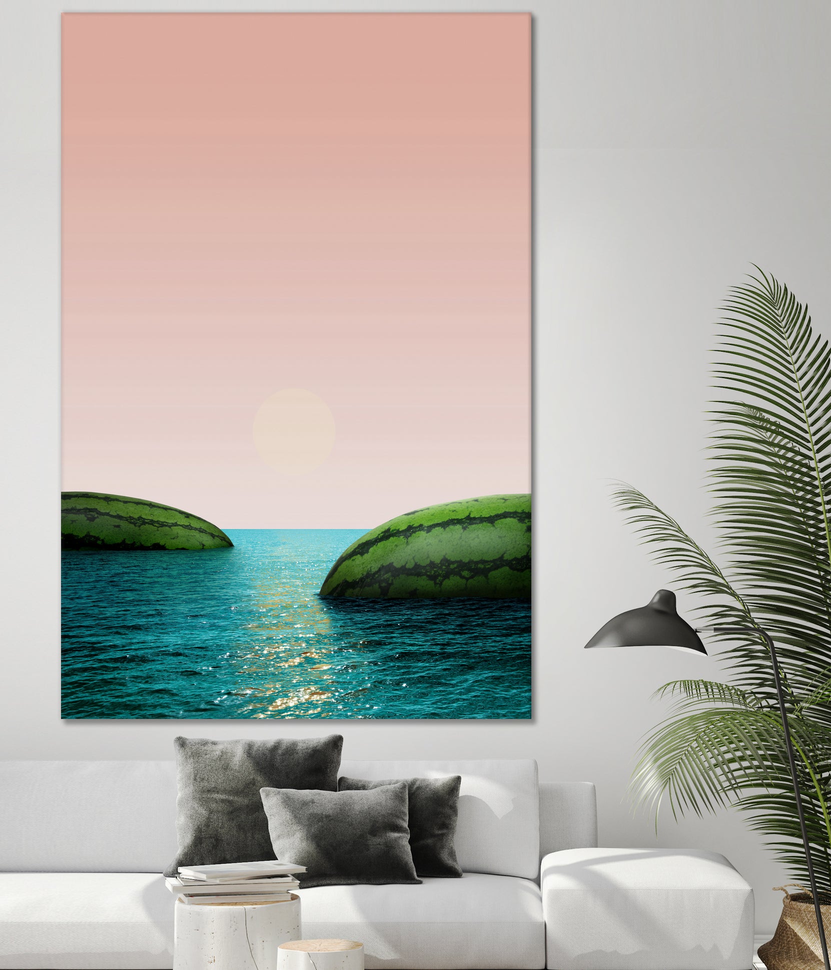 Melon Shore by Anders Wasser on GIANT ART - pink photo illustration