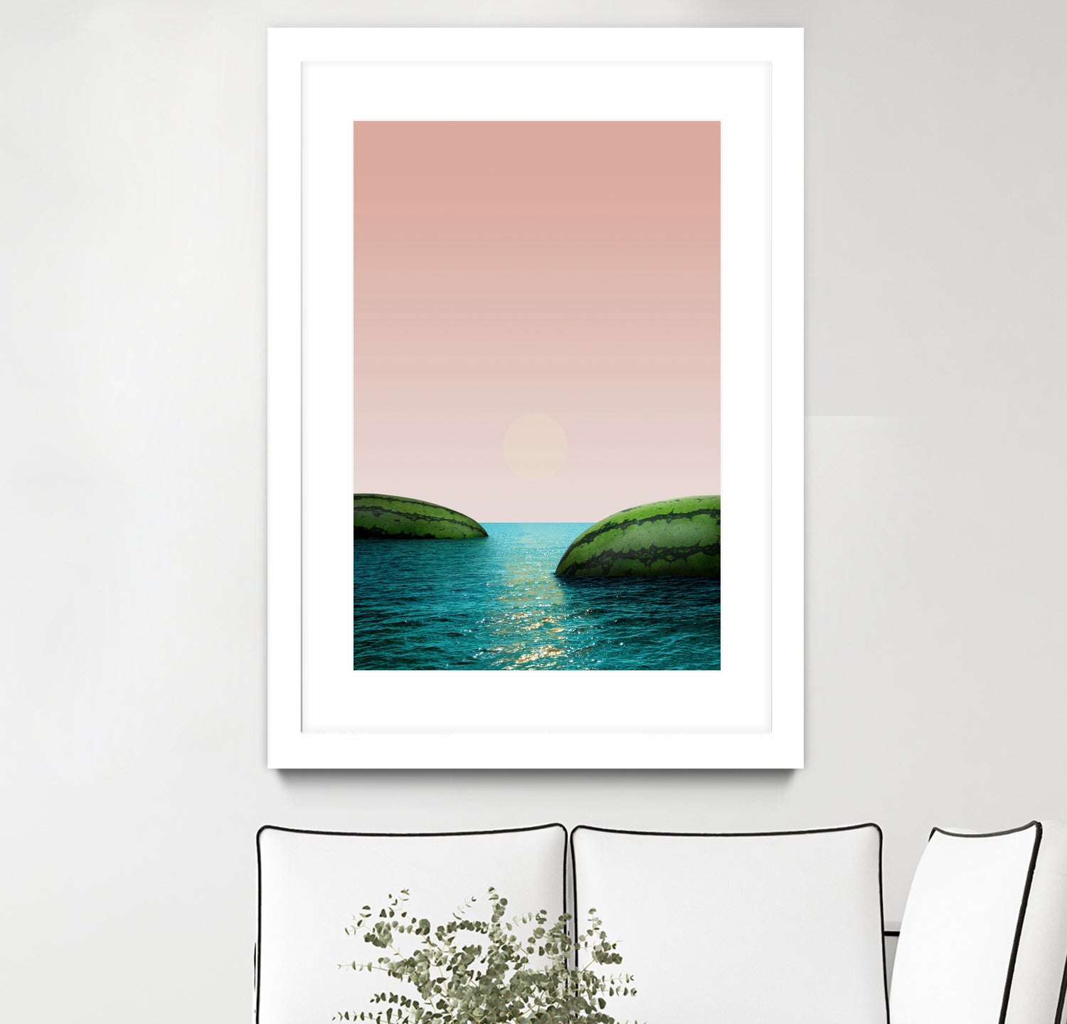 Melon Shore by Anders Wasser on GIANT ART - pink photo illustration