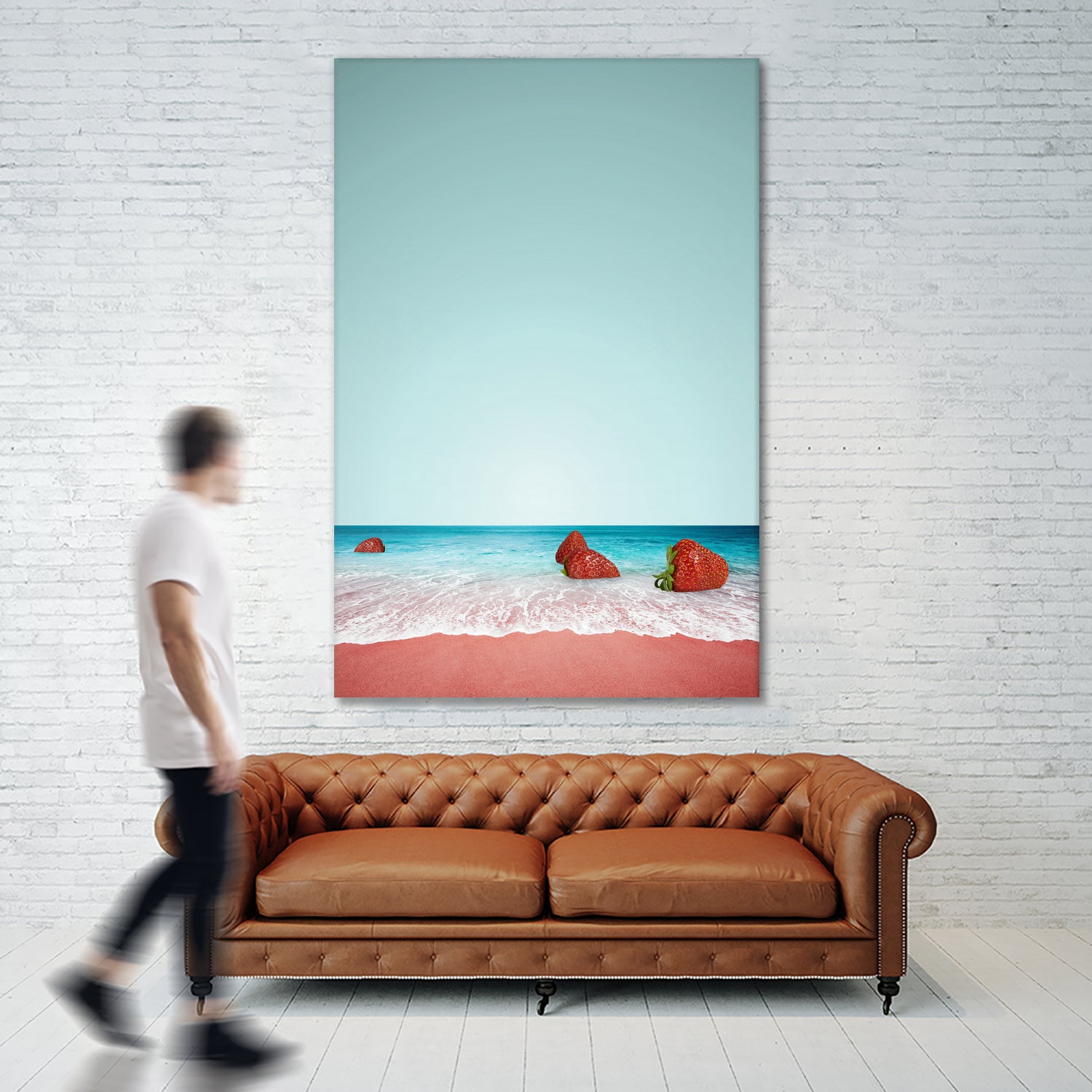 Strawberry Shore by Anders Wasser on GIANT ART - blue photo illustration