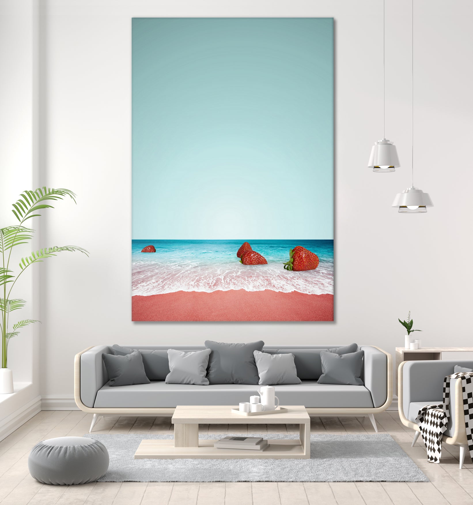 Strawberry Shore by Anders Wasser on GIANT ART - blue photo illustration