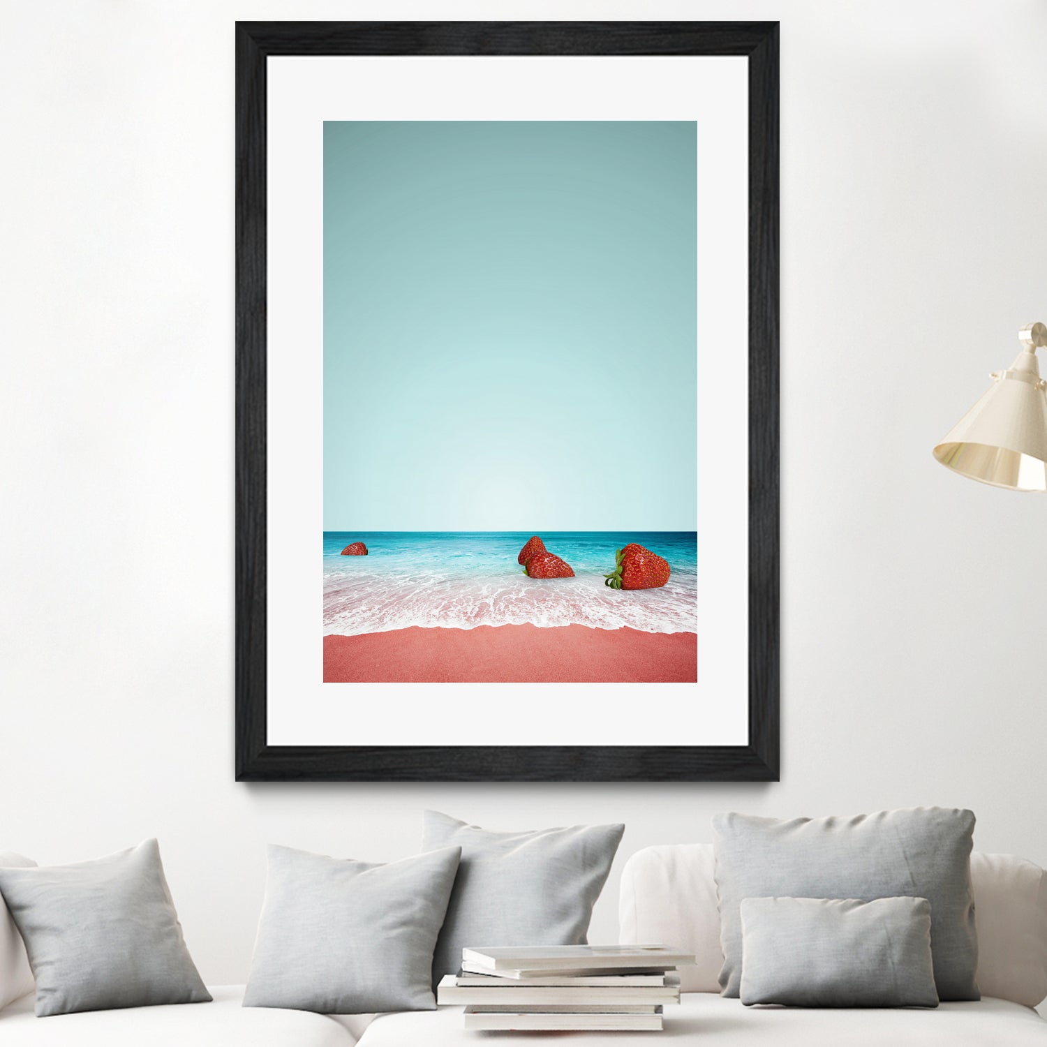 Strawberry Shore by Anders Wasser on GIANT ART - blue photo illustration