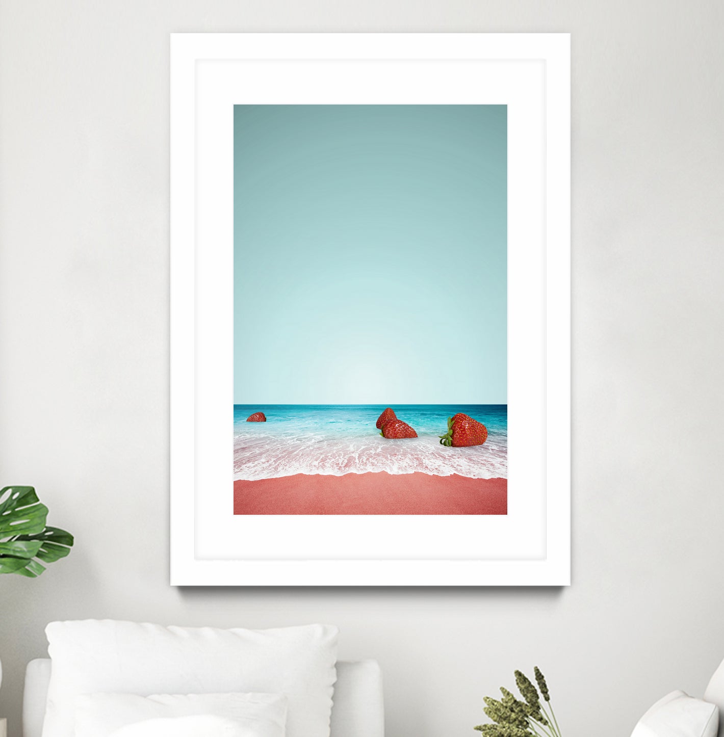 Strawberry Shore by Anders Wasser on GIANT ART - blue photo illustration