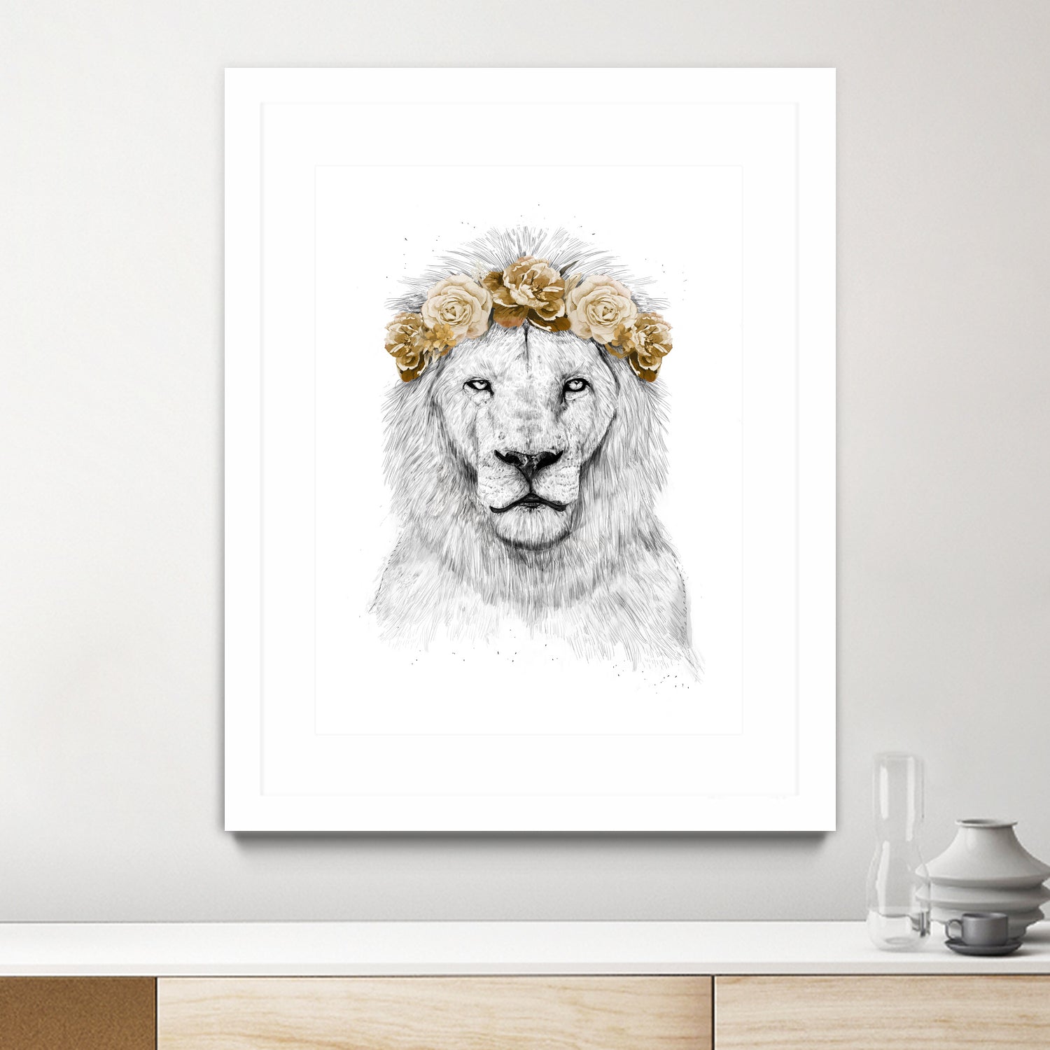 Festival lion (color version) by Solti Balázs on GIANT ART - white digital drawing