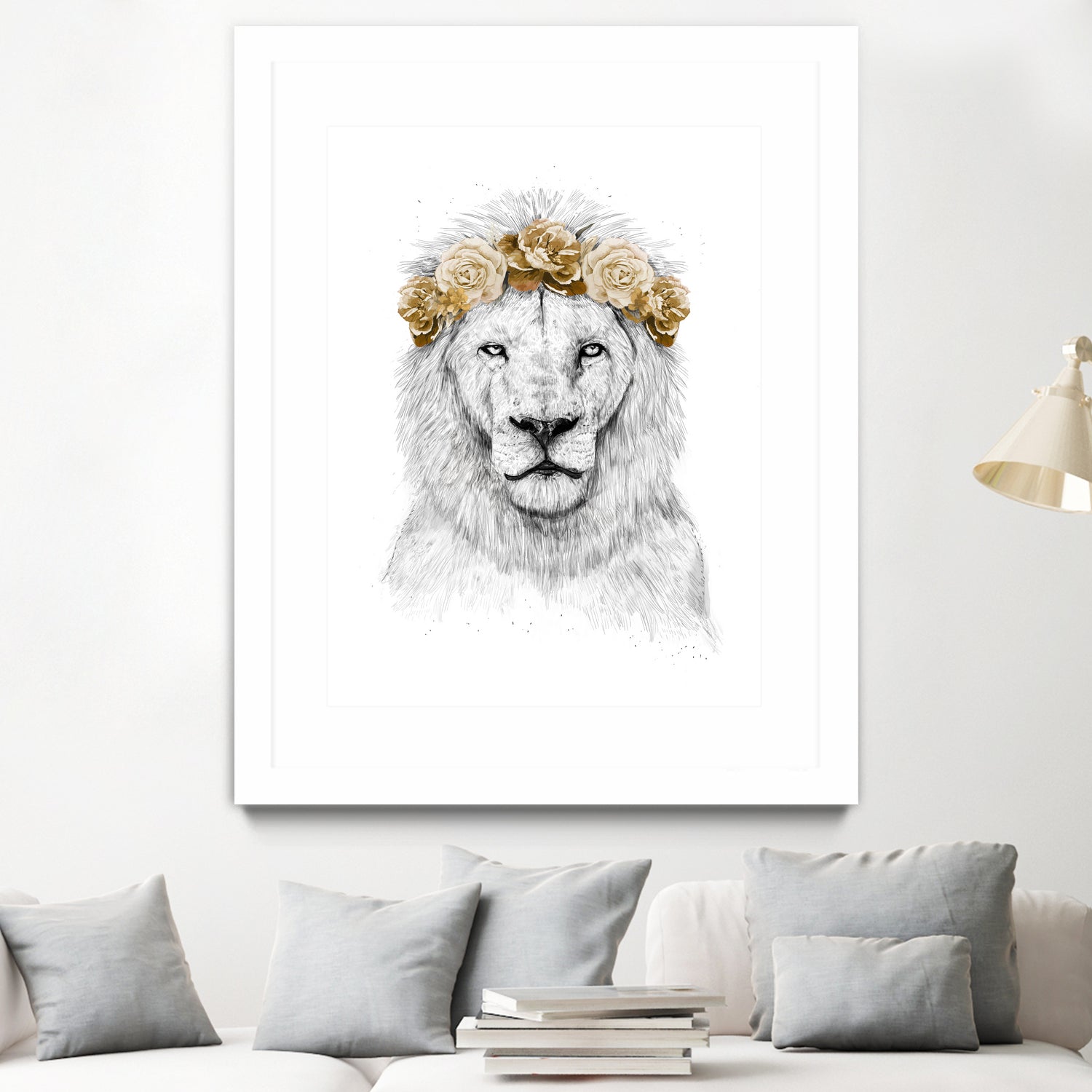 Festival lion (color version) by Solti Balázs on GIANT ART - white digital drawing