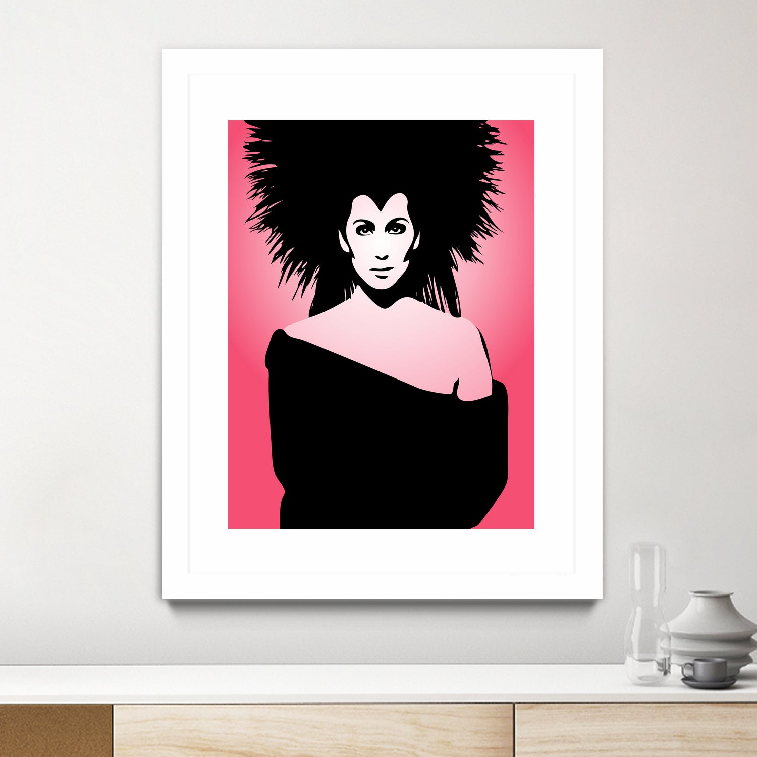 Cher | Pop Art by William Cuccio on GIANT ART - pink digital drawing