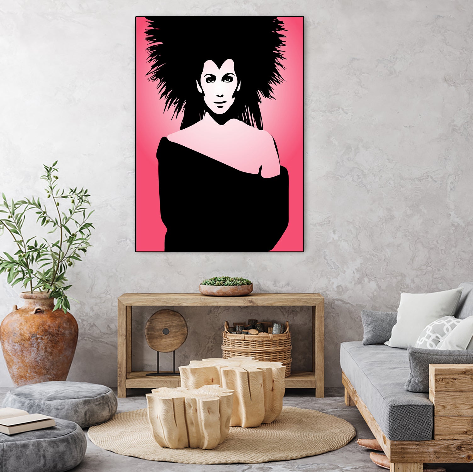 Cher | Pop Art by William Cuccio on GIANT ART - pink digital drawing