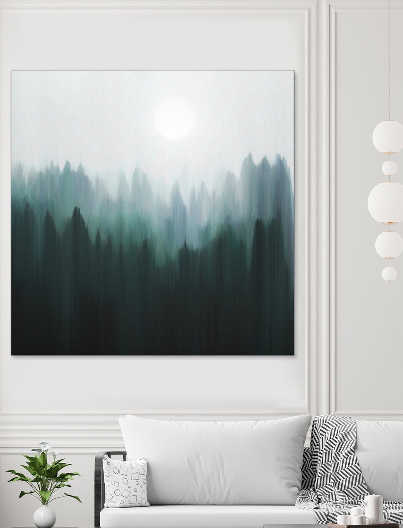 Autumn Fog | Green Edition by Robin Willems on GIANT ART - green digital painting