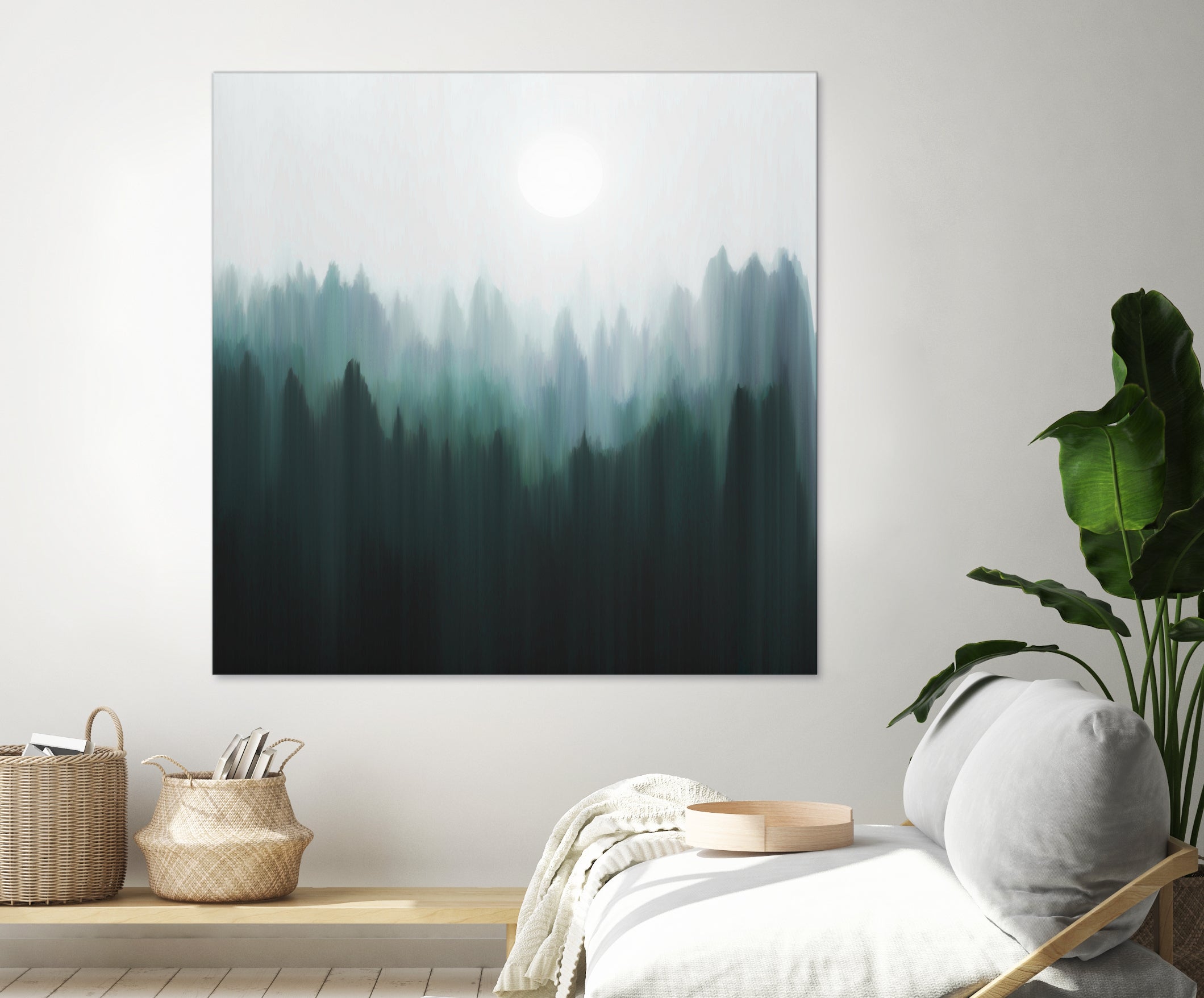 Autumn Fog | Green Edition by Robin Willems on GIANT ART - green digital painting