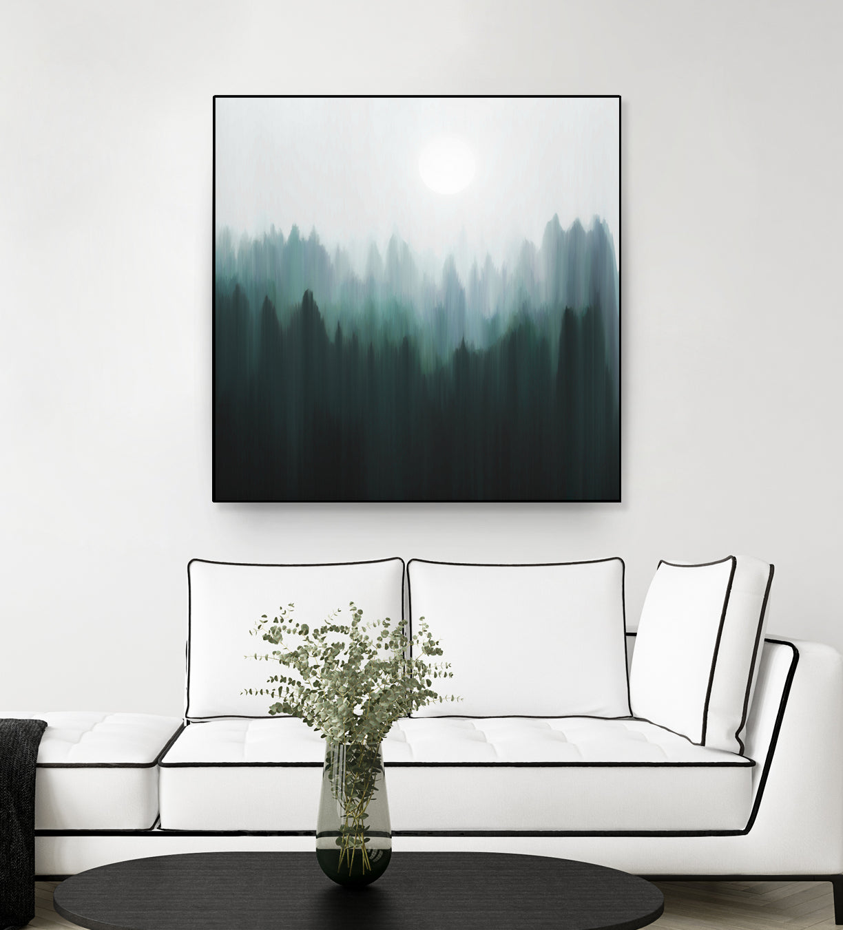 Autumn Fog | Green Edition by Robin Willems on GIANT ART - green digital painting