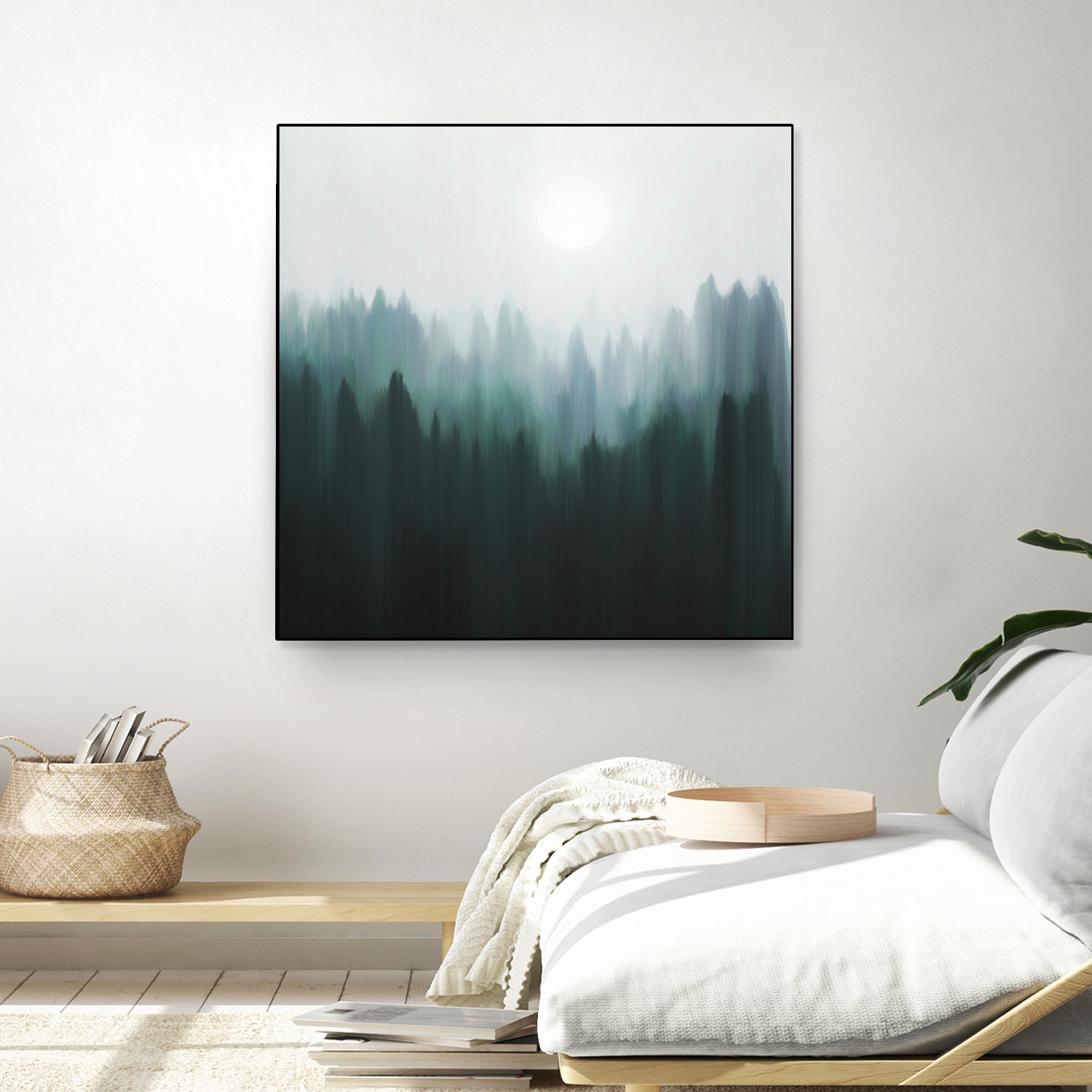 Autumn Fog | Green Edition by Robin Willems on GIANT ART - green digital painting