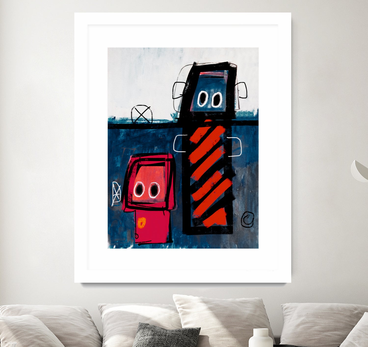 Friends by Daniel Malta on GIANT ART - blue digital painting