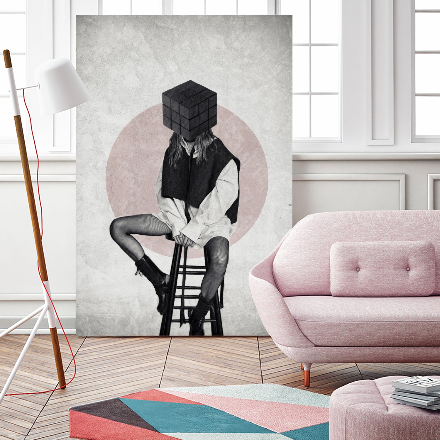 Cube by Menelaos Trompoukis on GIANT ART - pink digital painting