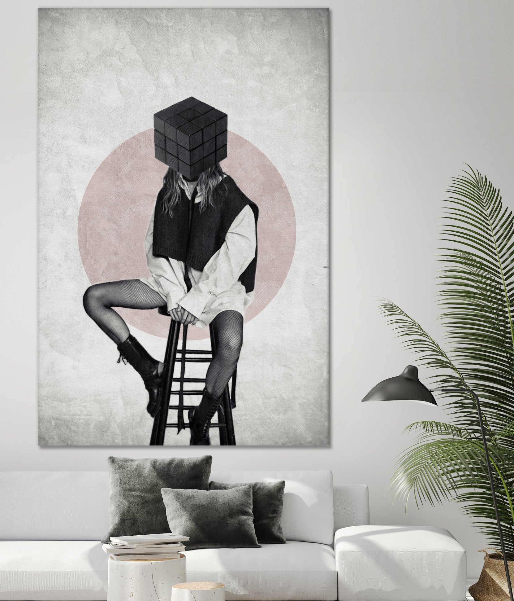 Cube by Menelaos Trompoukis on GIANT ART - pink digital painting