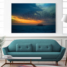 Starling Sunset by Chris Lord on GIANT ART - blue photo illustration