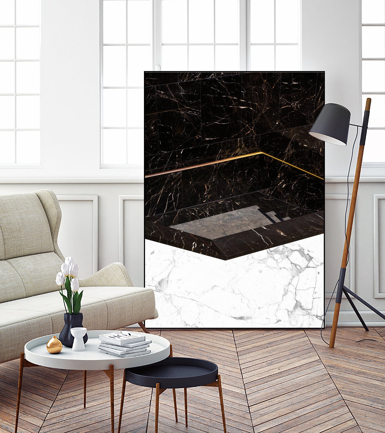 Marble Paradox by Uma Gokhale on GIANT ART - black digital painting