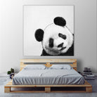 Peekaboo Panda by Laura Graves on GIANT ART - black digital painting