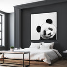 Peekaboo Panda by Laura Graves on GIANT ART - black digital painting