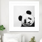 Peekaboo Panda by Laura Graves on GIANT ART - black digital painting