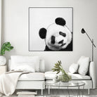 Peekaboo Panda by Laura Graves on GIANT ART - black digital painting