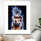 Goku ultra instinct - Selfish doctrine by MCAshe 24 on GIANT ART - blue digital drawing