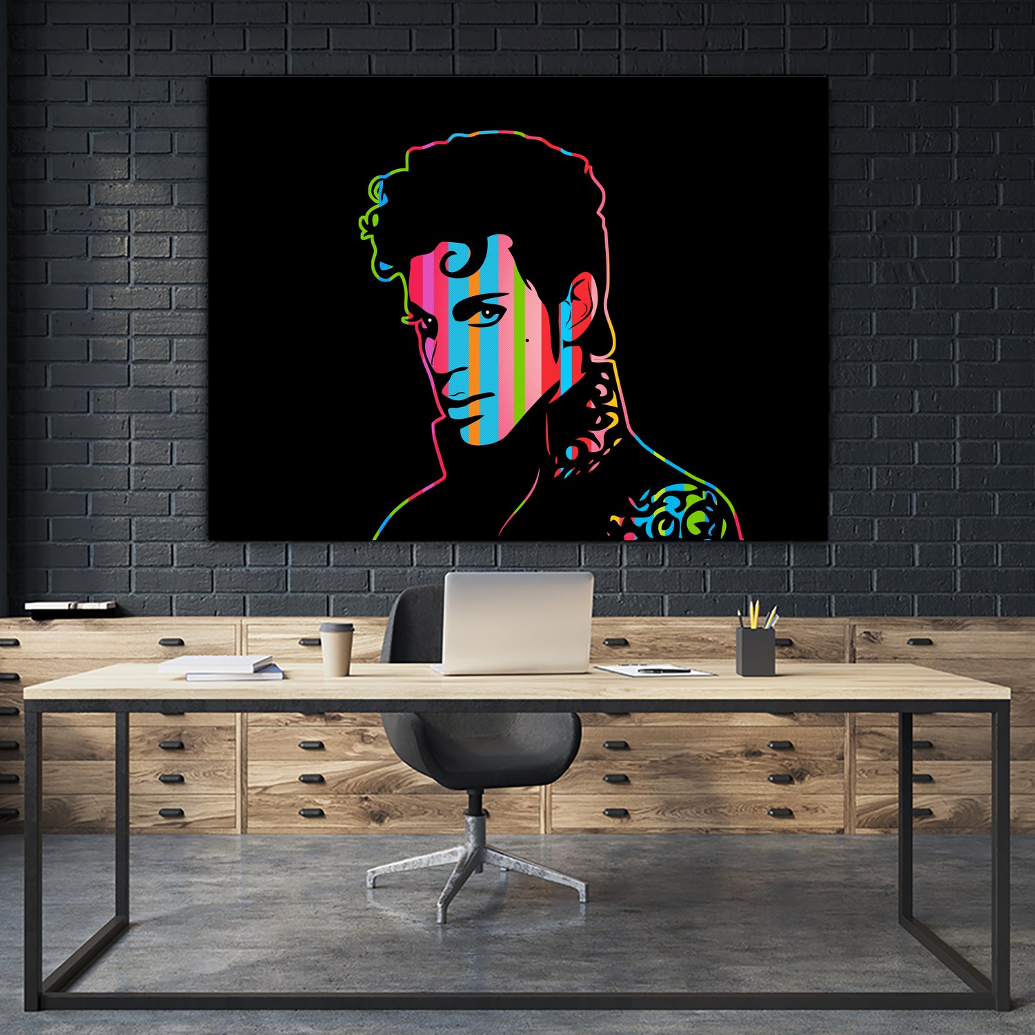 Prince | Dark | Pop Art by William Cuccio on GIANT ART - black digital drawing