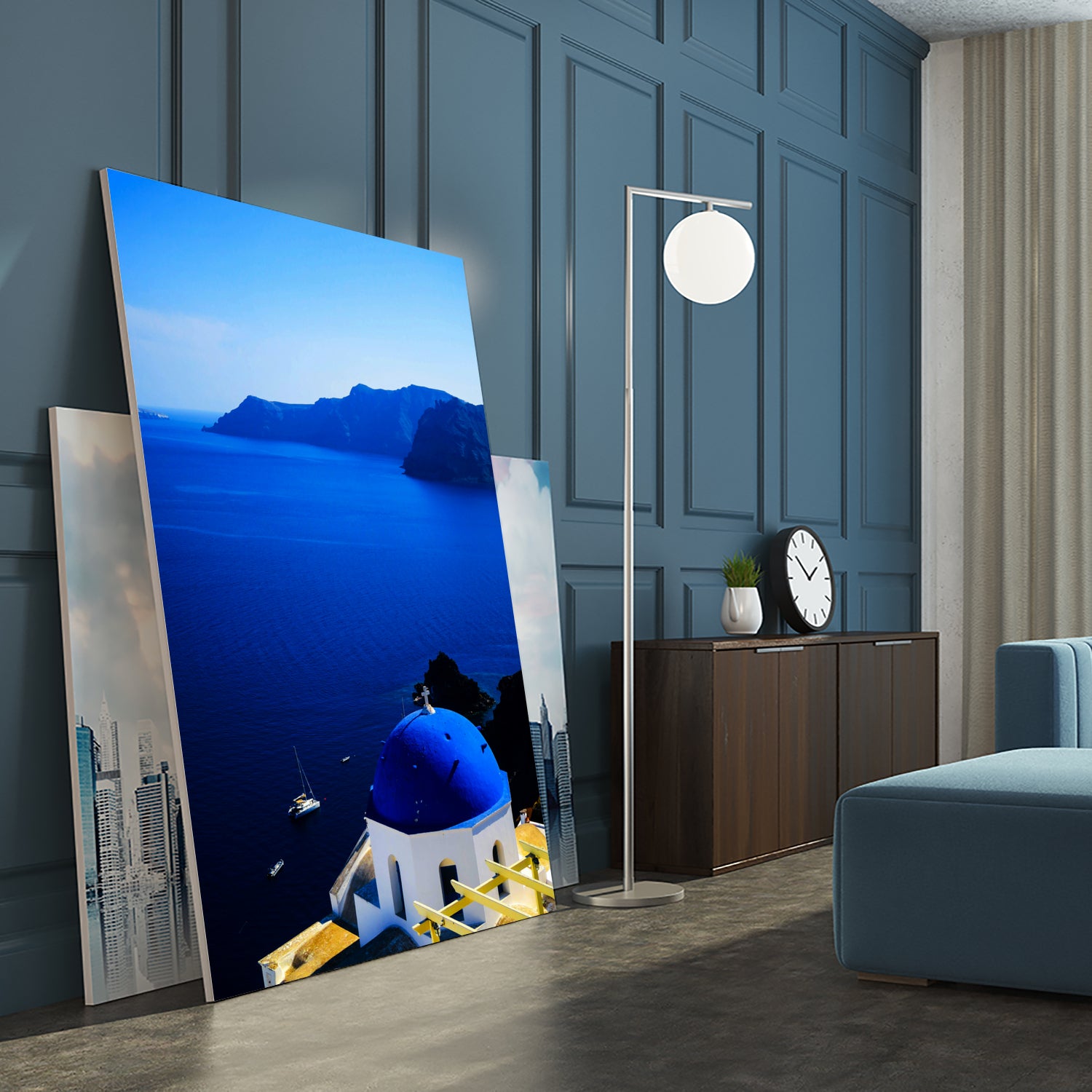 santorini1 n by Haris Kavalla on GIANT ART - blue photo manipulation