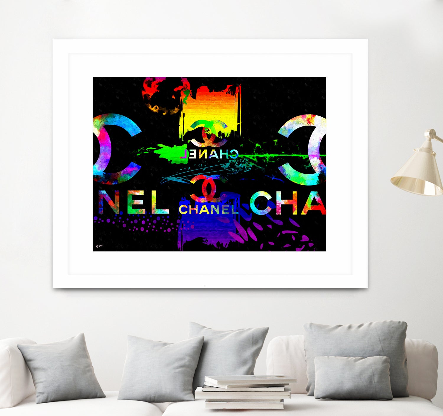 Colorful Chanel Art by Daniel Janda on GIANT ART - black mixed media