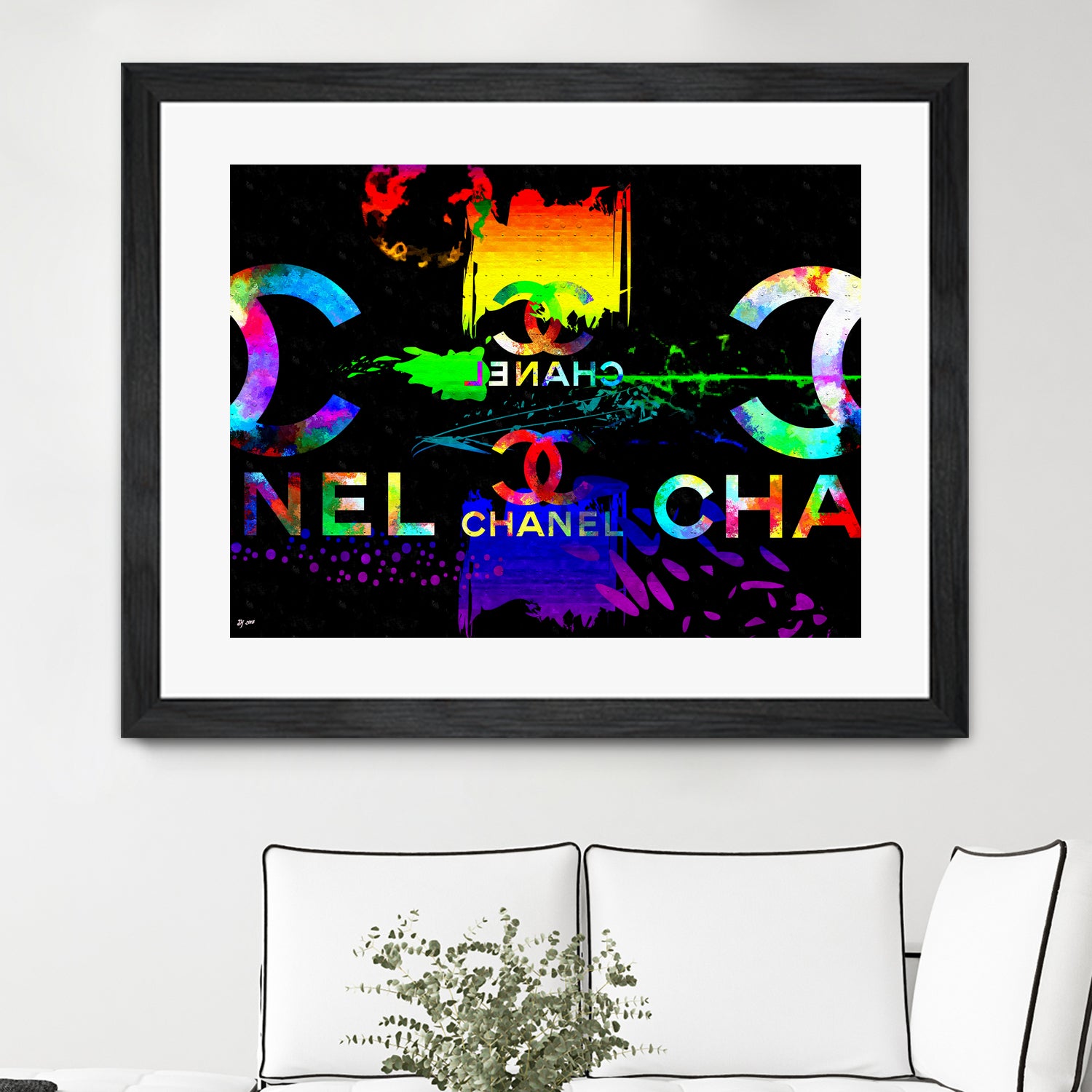 Colorful Chanel Art by Daniel Janda on GIANT ART - black mixed media