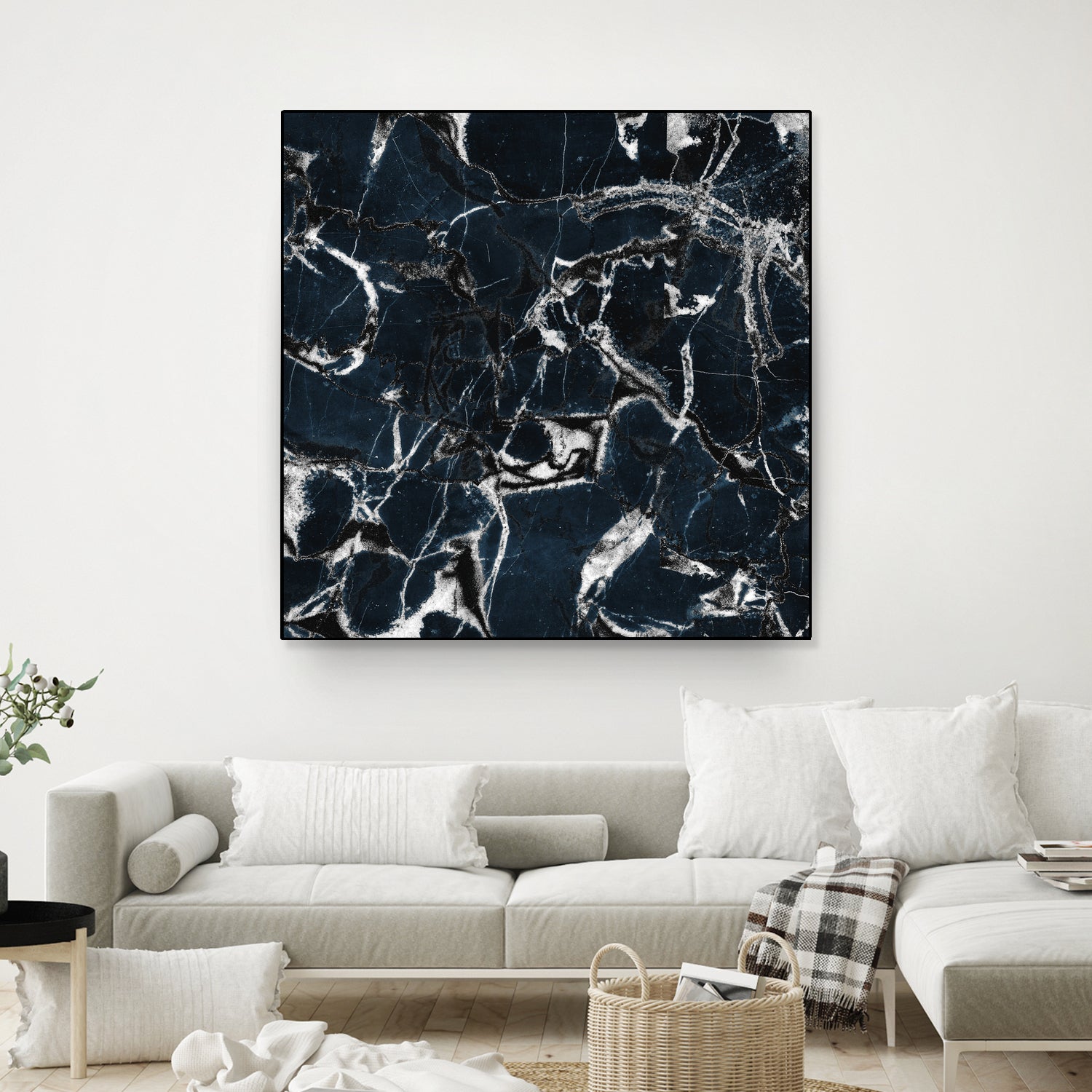 dark marble blue & black by Dirk Wüstenhagen on GIANT ART - black mixed media