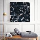 dark marble blue & black by Dirk Wüstenhagen on GIANT ART - black mixed media