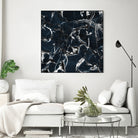 dark marble blue & black by Dirk Wüstenhagen on GIANT ART - black mixed media