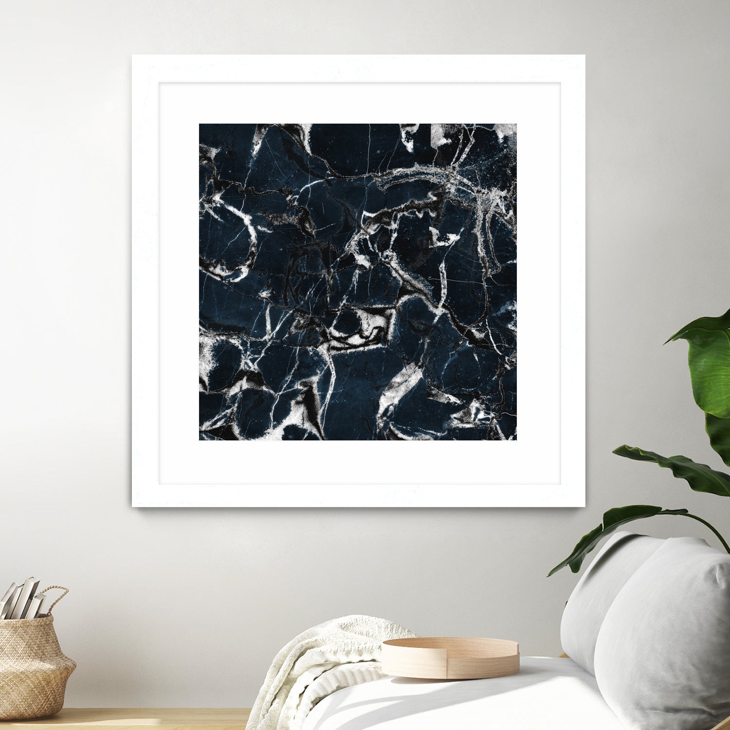 dark marble blue & black by Dirk Wüstenhagen on GIANT ART - black mixed media