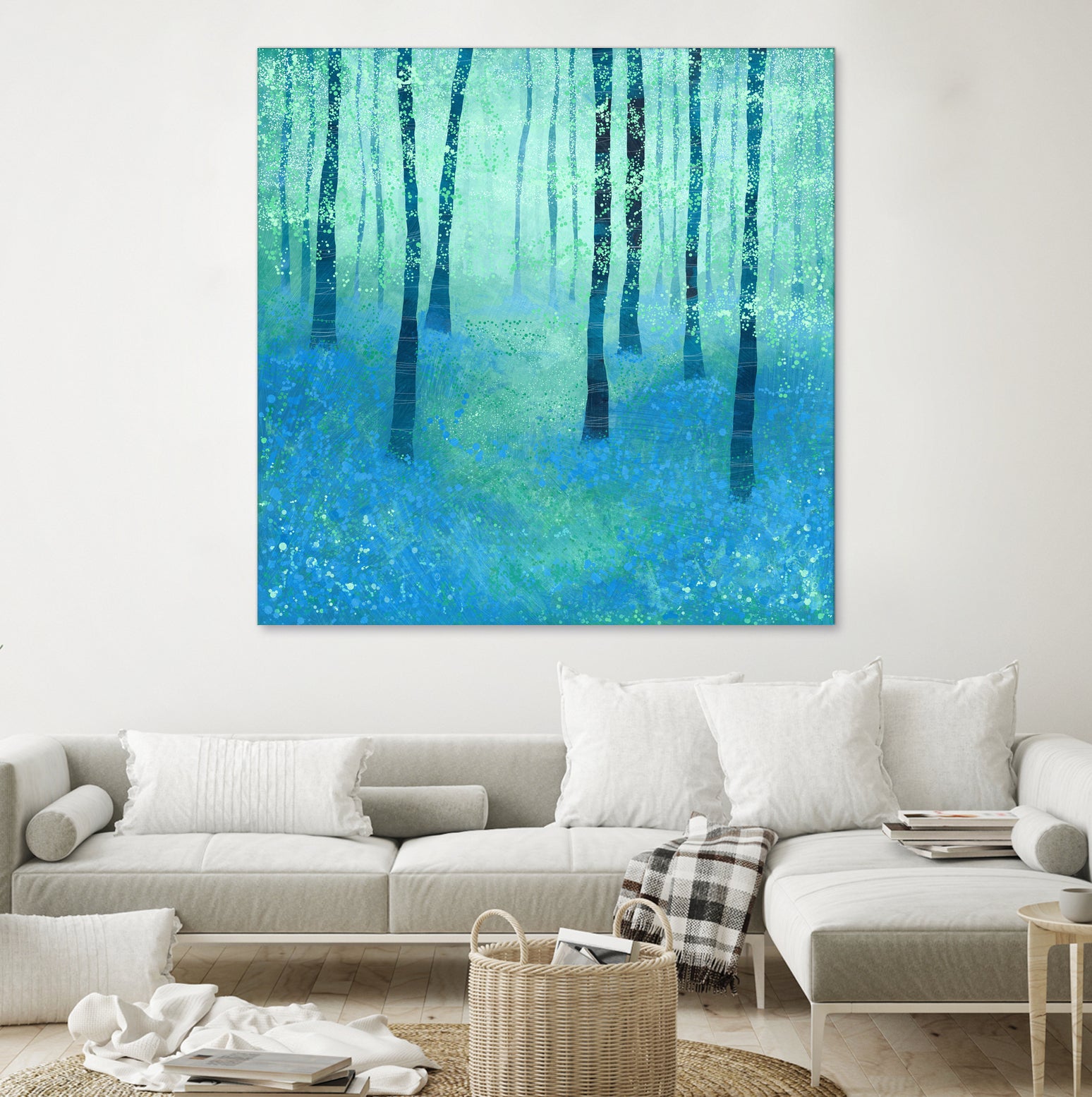 Bluebells, Challock by Nic Squirrell on GIANT ART - green digital painting