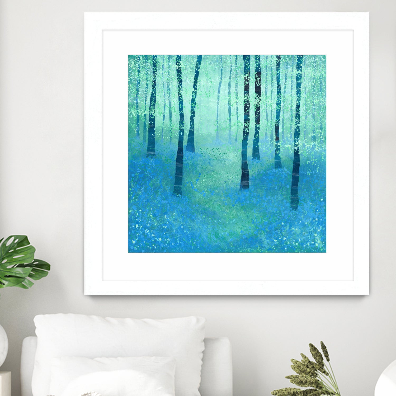 Bluebells, Challock by Nic Squirrell on GIANT ART - green digital painting