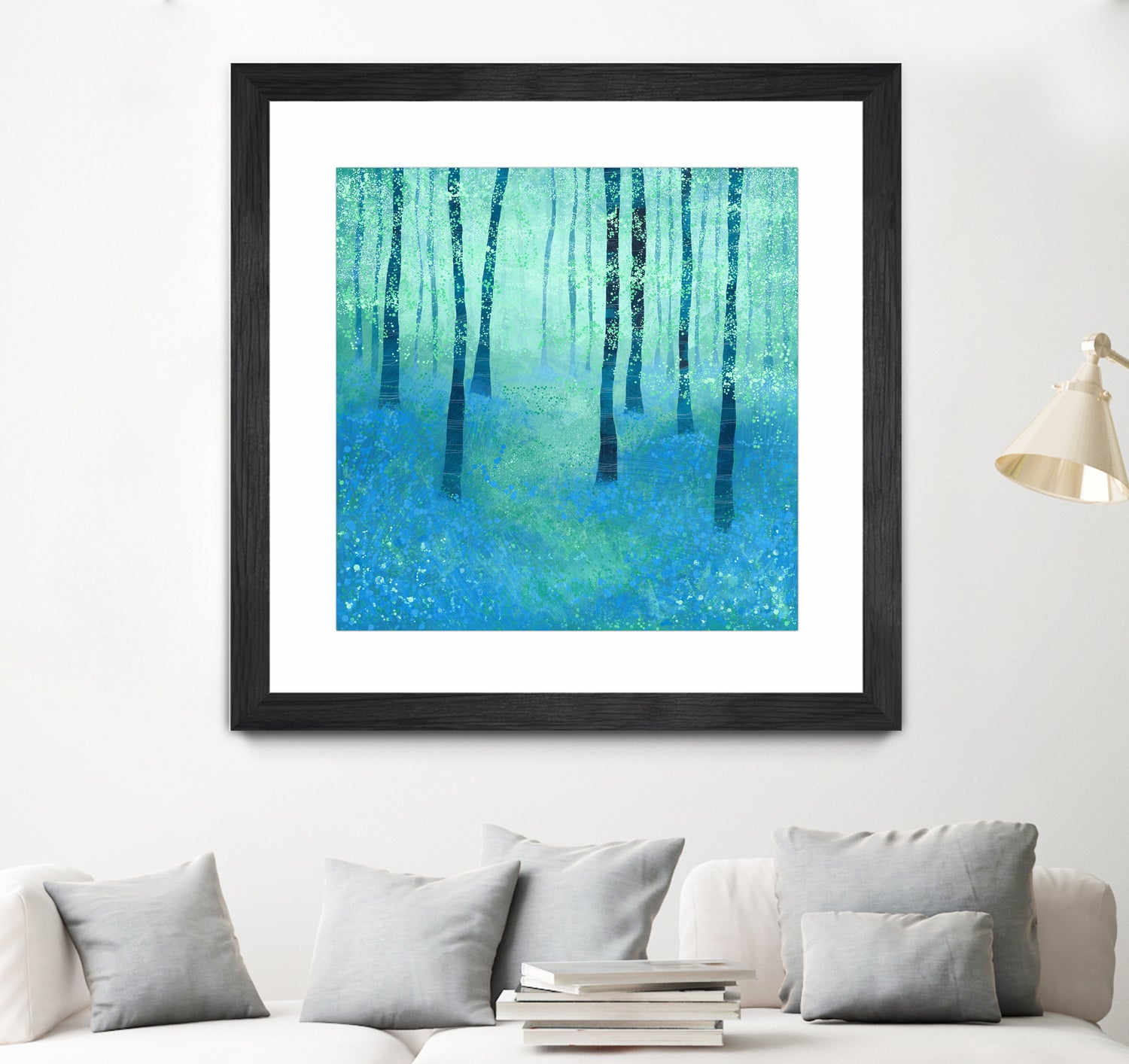 Bluebells, Challock by Nic Squirrell on GIANT ART - green digital painting