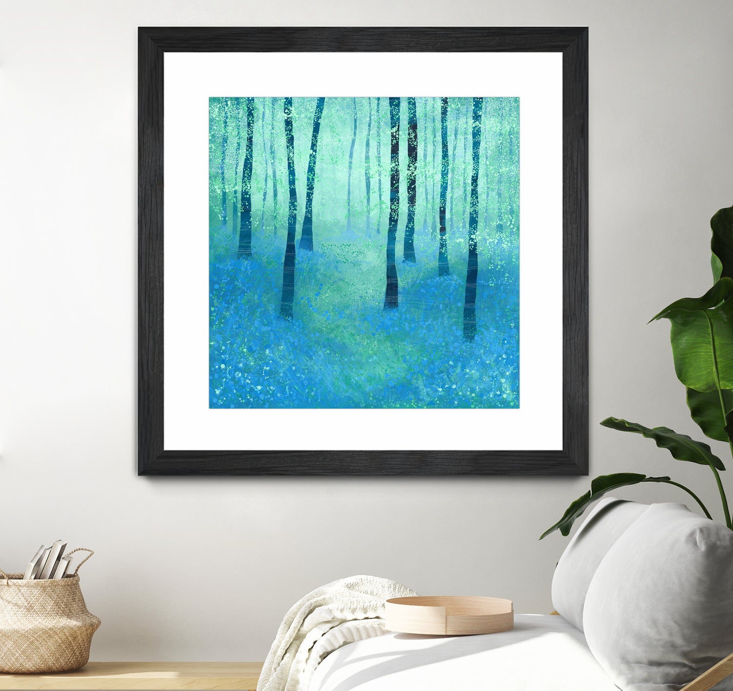 Bluebells, Challock by Nic Squirrell on GIANT ART - green digital painting