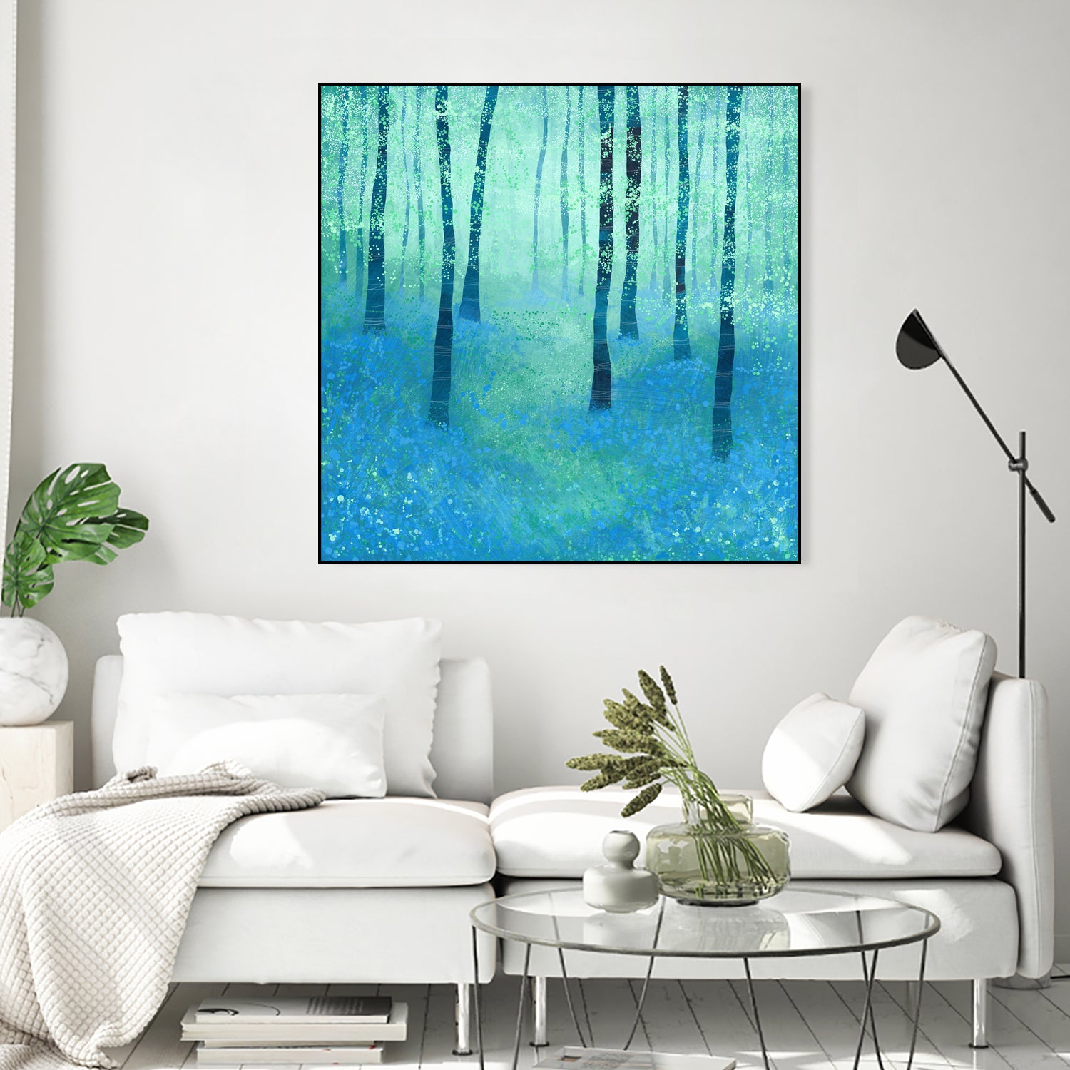 Bluebells, Challock by Nic Squirrell on GIANT ART - green digital painting