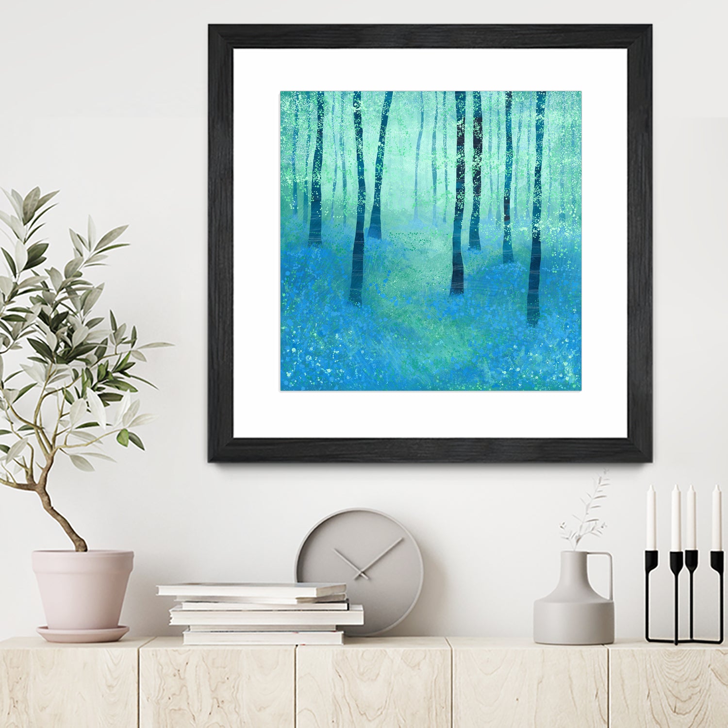 Bluebells, Challock by Nic Squirrell on GIANT ART - green digital painting