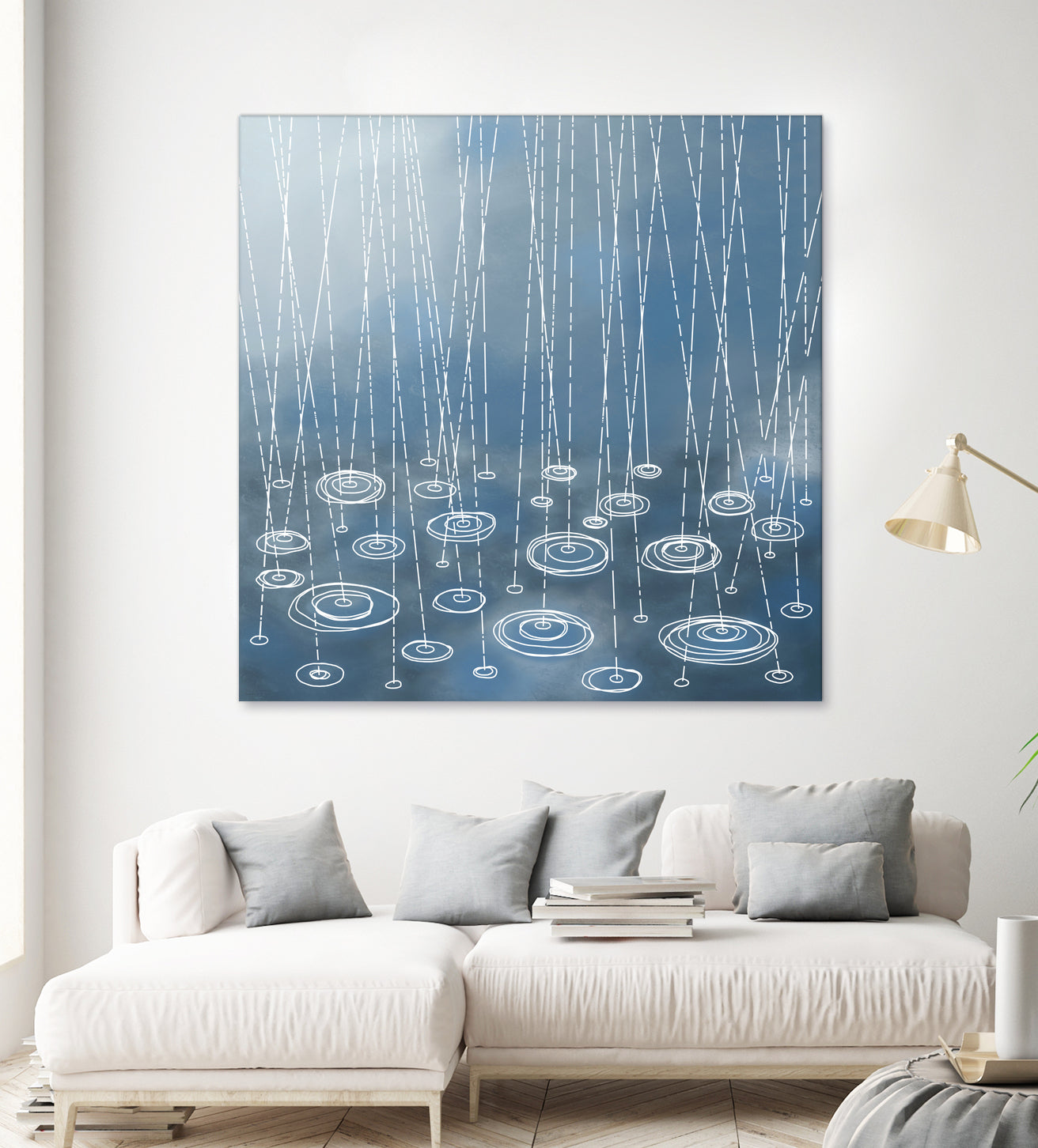 Another Rainy Day by Nic Squirrell on GIANT ART - blue digital painting