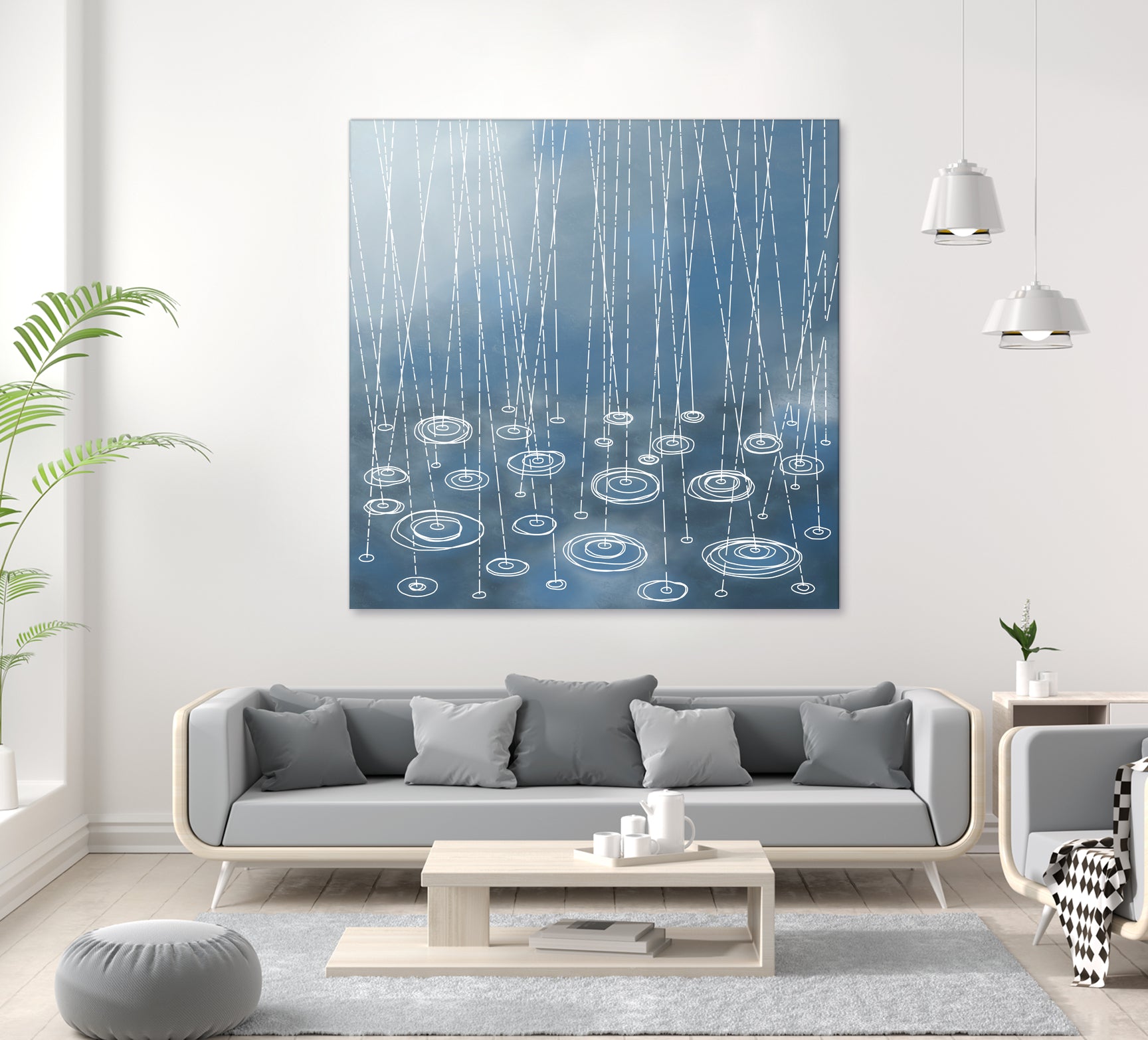 Another Rainy Day by Nic Squirrell on GIANT ART - blue digital painting