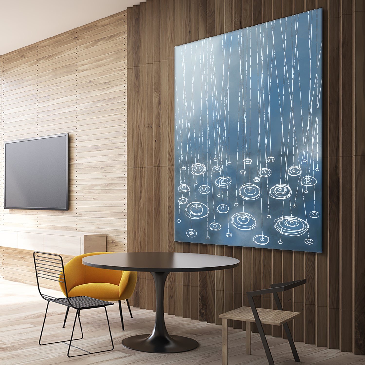 Another Rainy Day by Nic Squirrell on GIANT ART - blue digital painting