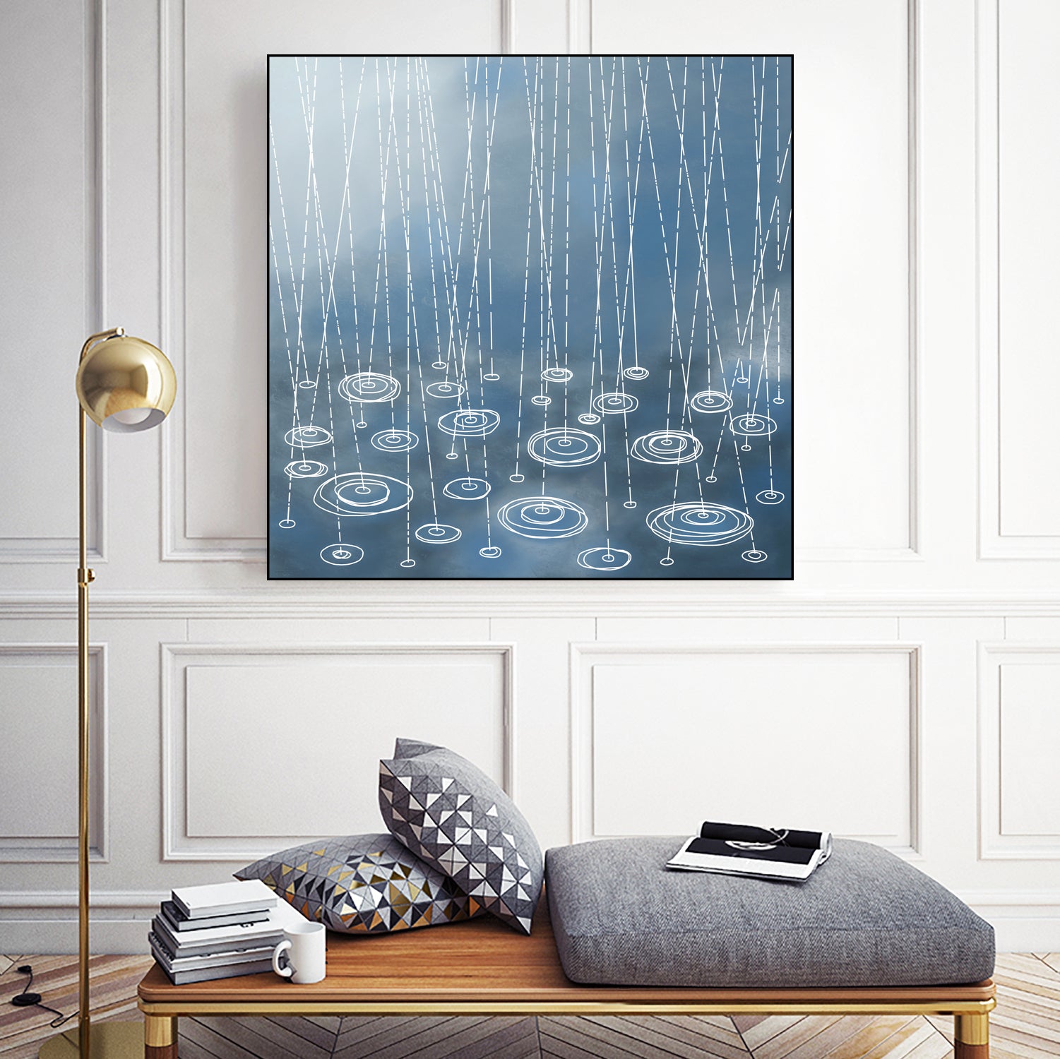 Another Rainy Day by Nic Squirrell on GIANT ART - blue digital painting